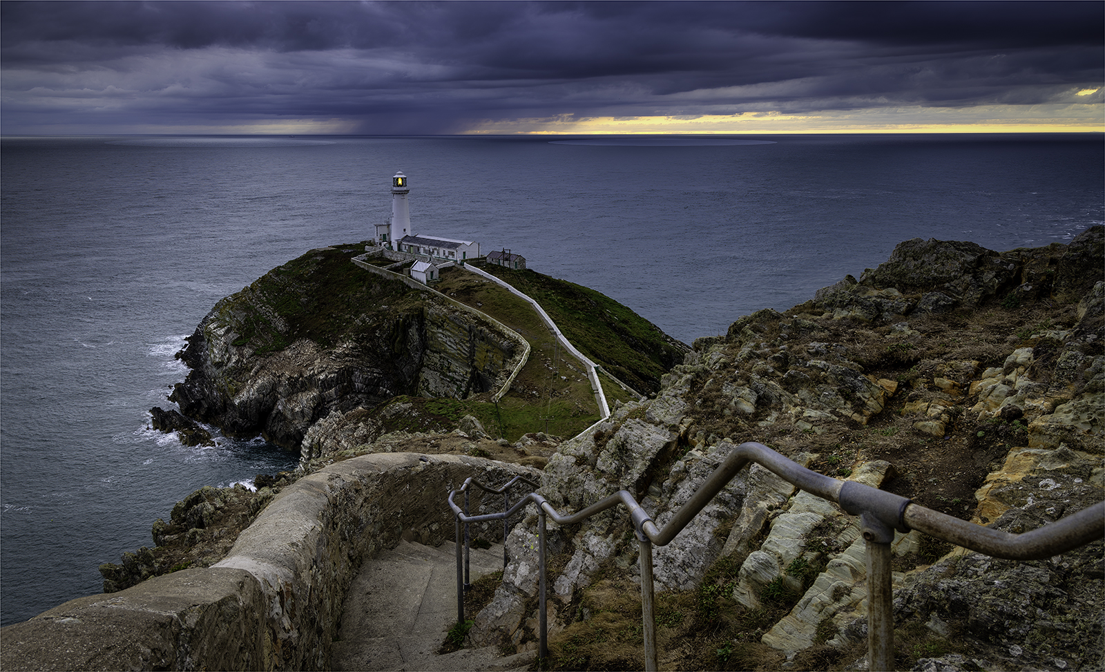 STORM OVER SOUTHSTACK LIGHTHOUSE by Nigel Stewart
