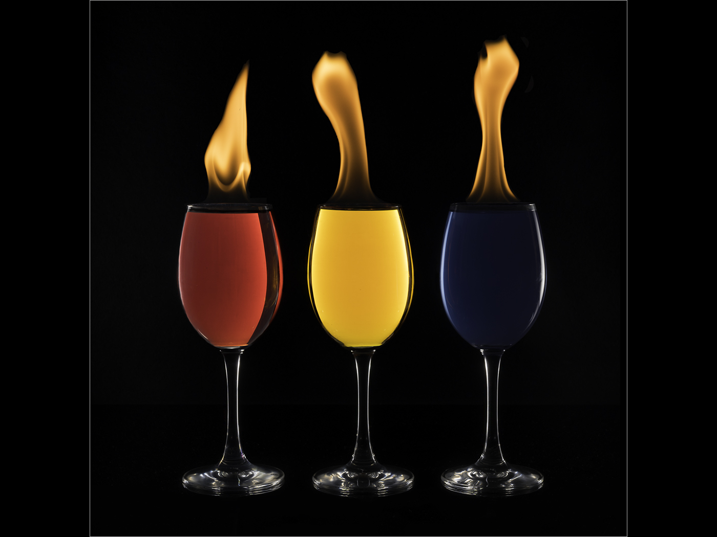 FLAMING GLASS by Lester Woodward