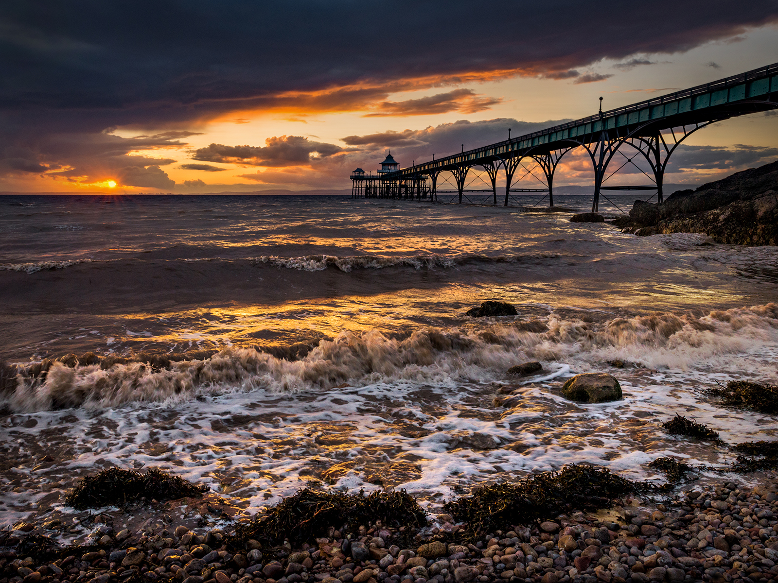 STORM CLOUDS OVER CLEVEDON by Lois Webb
