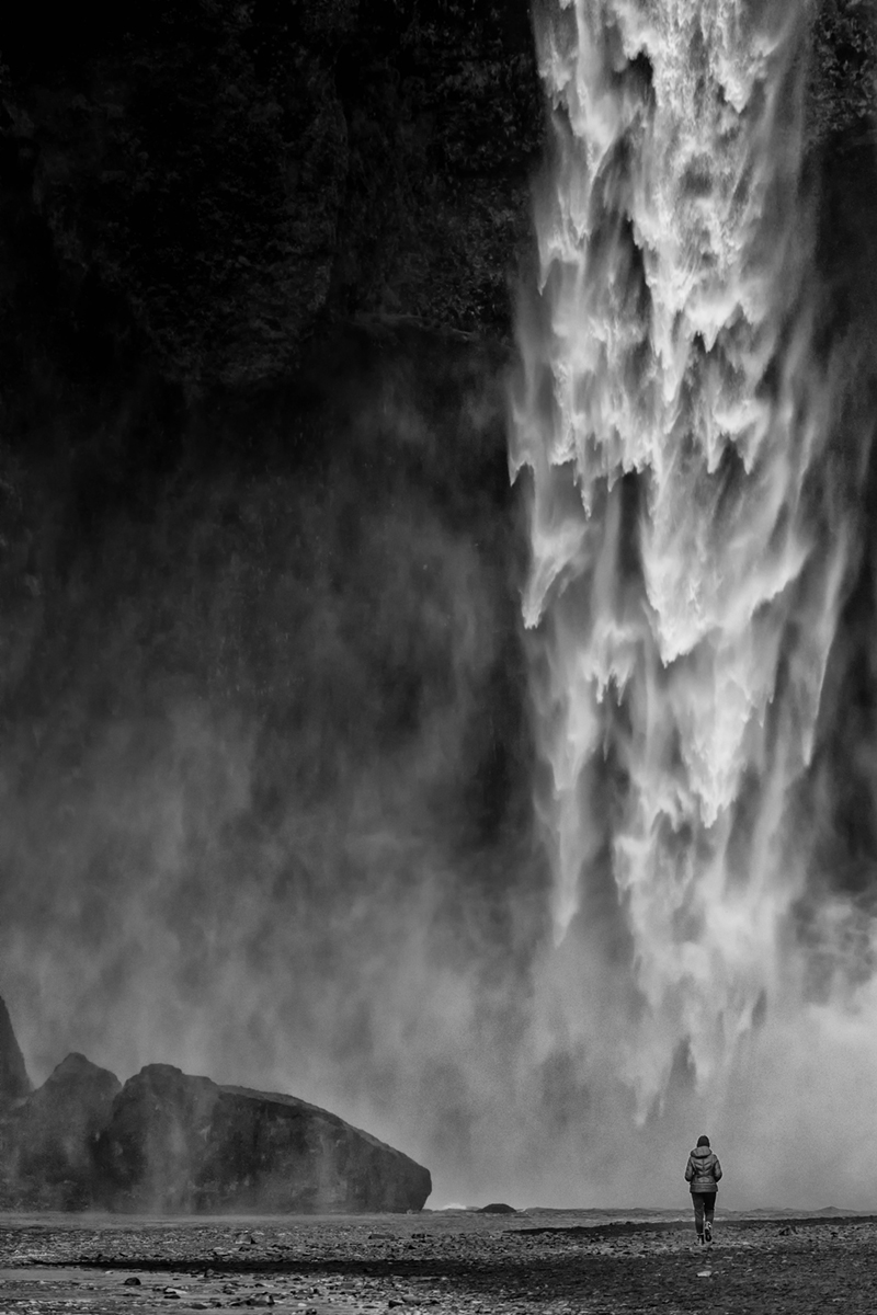 INTO THE FALLS AT SKOGAFOSS by Chris Houldsworth