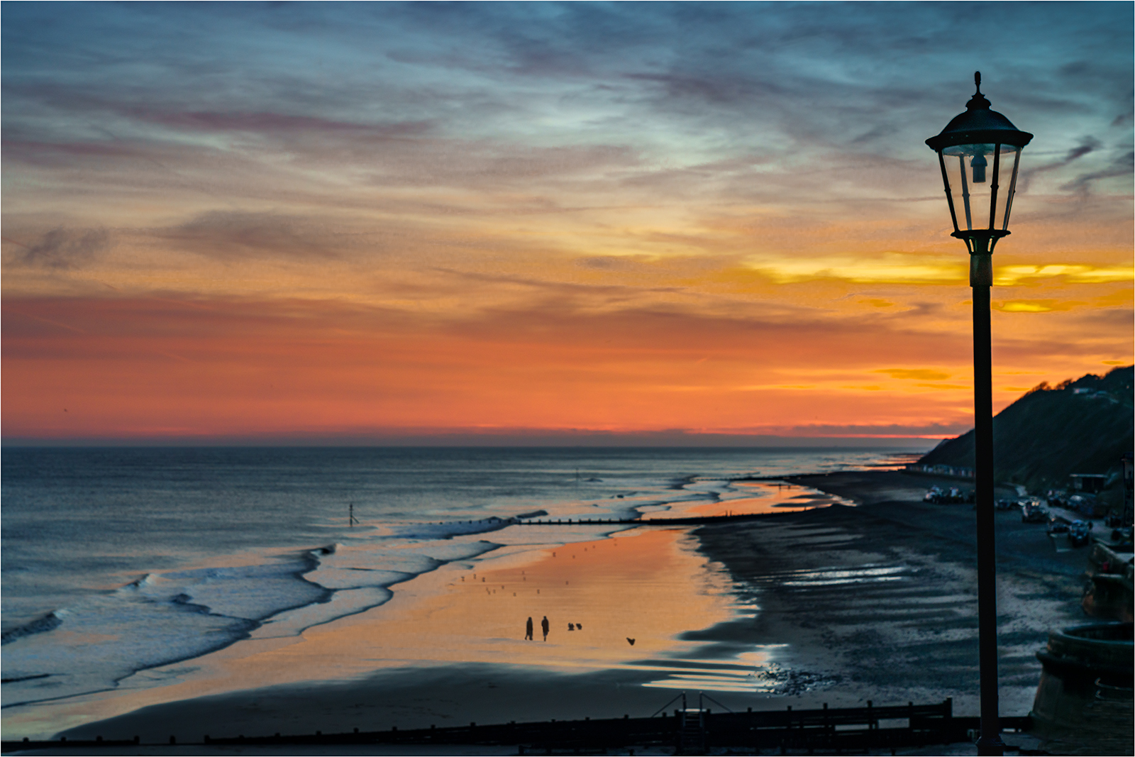 SUNRISE BEACH DOG WALKING by Ray Andrews
