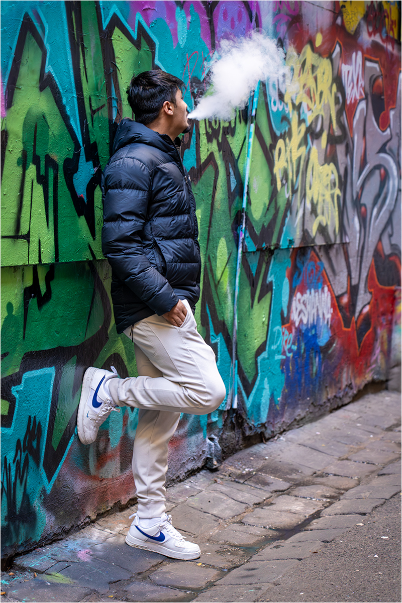 VAPING IN THE ALLEY by Susan Burton