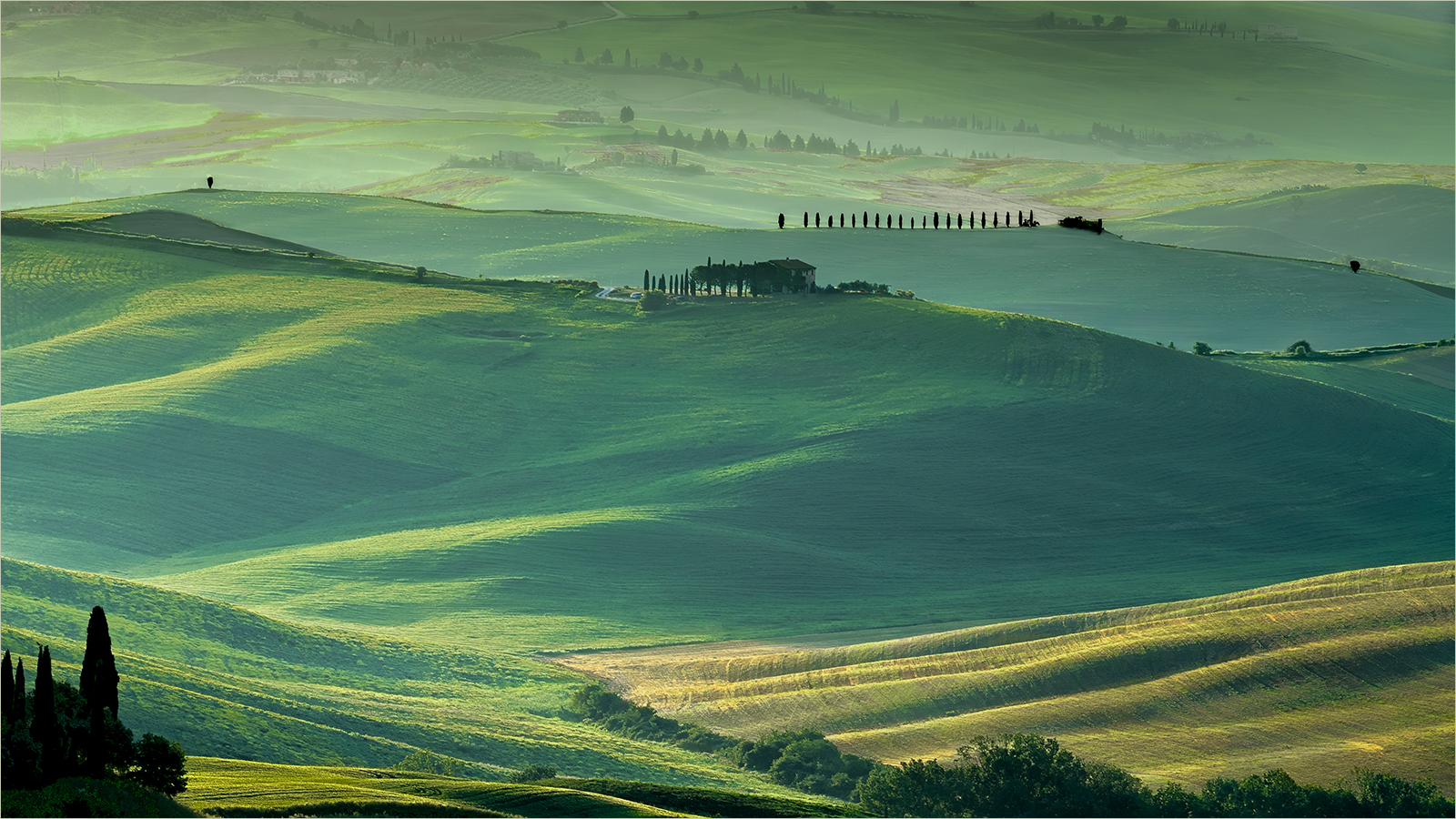 FIRST LIGHT OVER THE FARMLAND by Ray Andrews