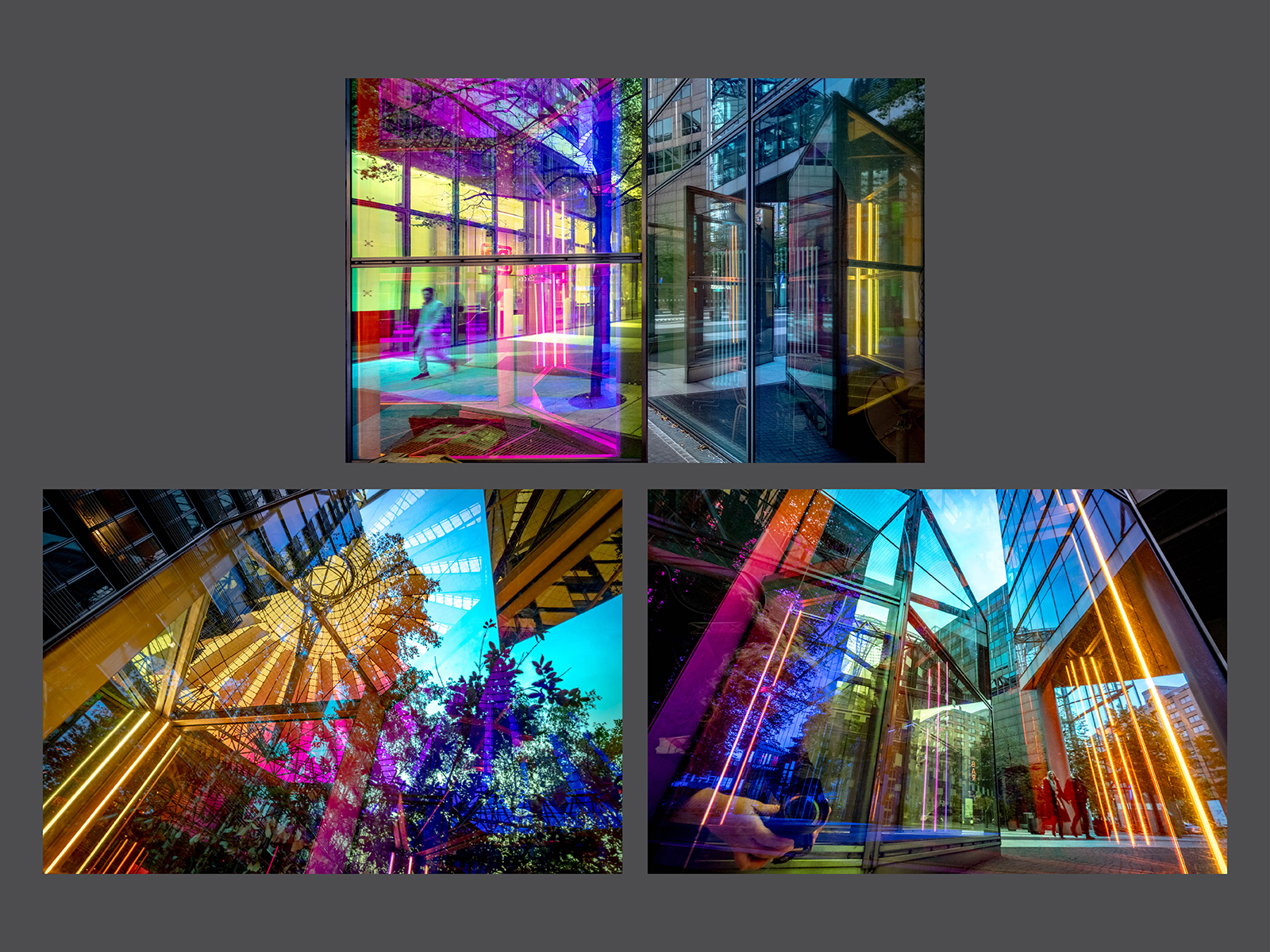 INSIDE OUTSIDE NEON REFLECTIONS by Lois Webb